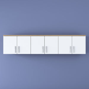 Ράφι Τοίχου Paleros Καρυδί - Λευκό 180x37.5x41.4 εκ. Μελαμίνης