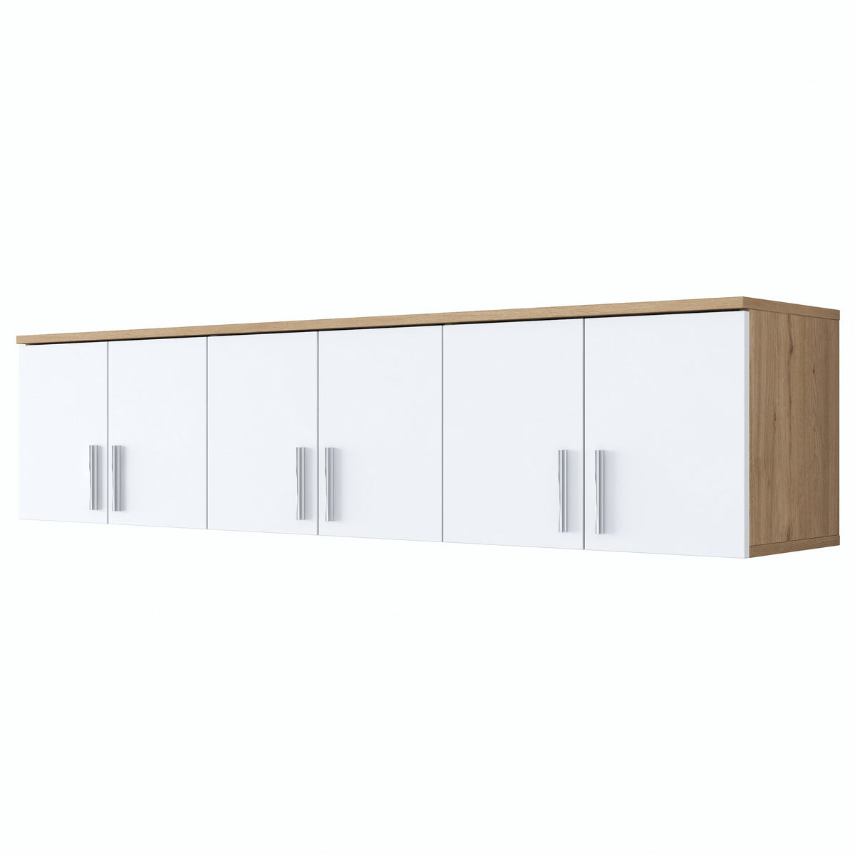 Ράφι Τοίχου Paleros Καρυδί - Λευκό 180x37.5x41.4 εκ. Μελαμίνης