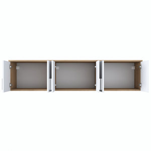 Ράφι Τοίχου Paleros Καρυδί - Λευκό 180x37.5x41.4 εκ. Μελαμίνης