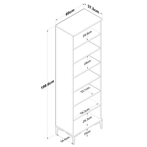 Έπιπλο Εισόδου Kalyvia Καρυδί - Λευκό 60x37.5x198.6 εκ. Μελαμίνης