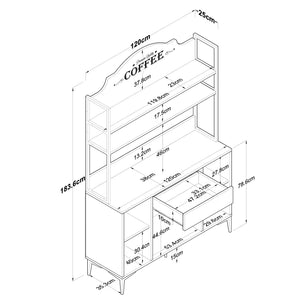 Στήλη Αποθήκευσης Emporios Λευκό 120x40x183.6 εκ. Μελαμίνης