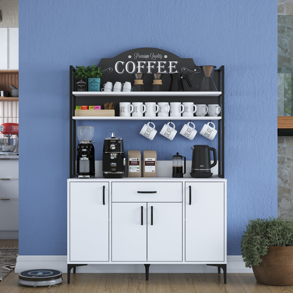 Στήλη Αποθήκευσης Emporios Λευκό 120x40x183.6 εκ. Μελαμίνης