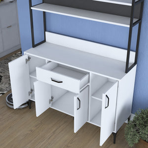 Στήλη Αποθήκευσης Emporios Λευκό 120x40x183.6 εκ. Μελαμίνης
