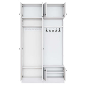 Έπιπλο Εισόδου Pineios Λευκό 119.6x37.5x226.4 εκ. Μελαμίνης