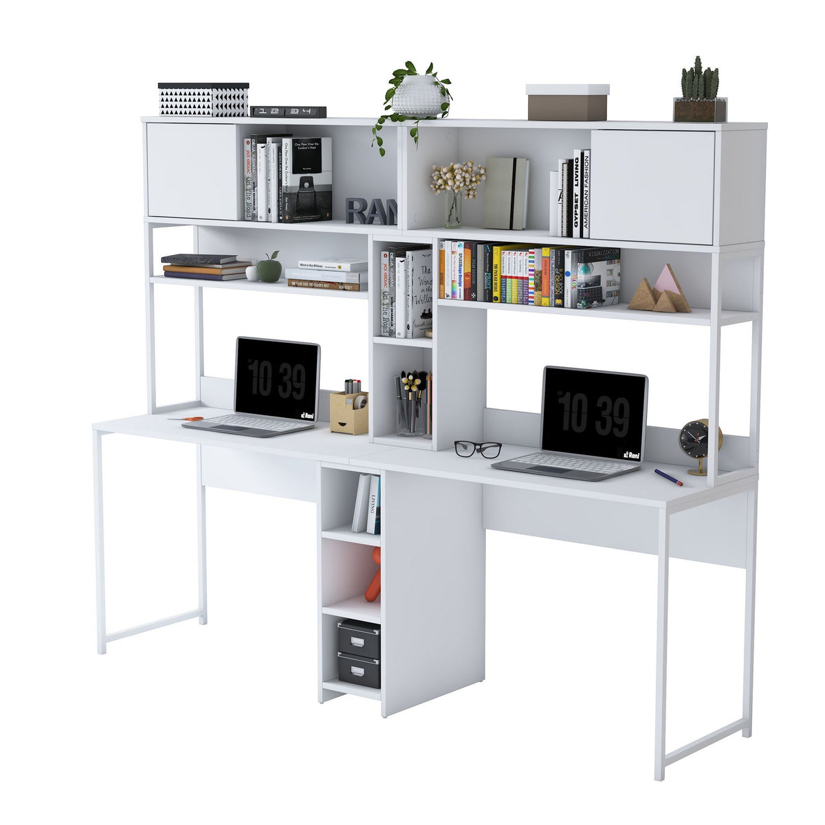 Γραφείο Lavrio Λευκό 210x50x170.5 εκ. Μελαμίνης