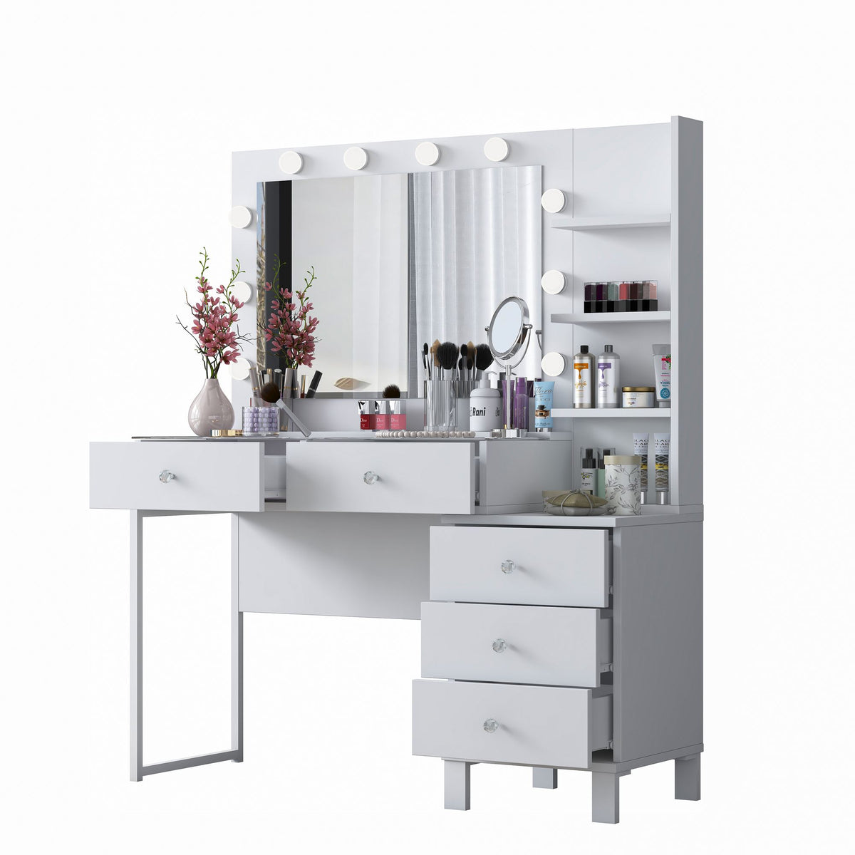 Τουαλέτα Kastanea Λευκό 120x40x141.8 εκ. Μελαμίνης - Pakobazaar