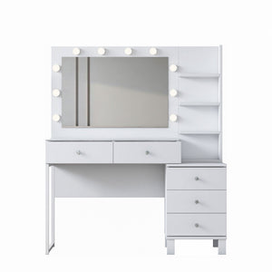 Τουαλέτα Kastanea Λευκό 120x40x141.8 εκ. Μελαμίνης - Pakobazaar