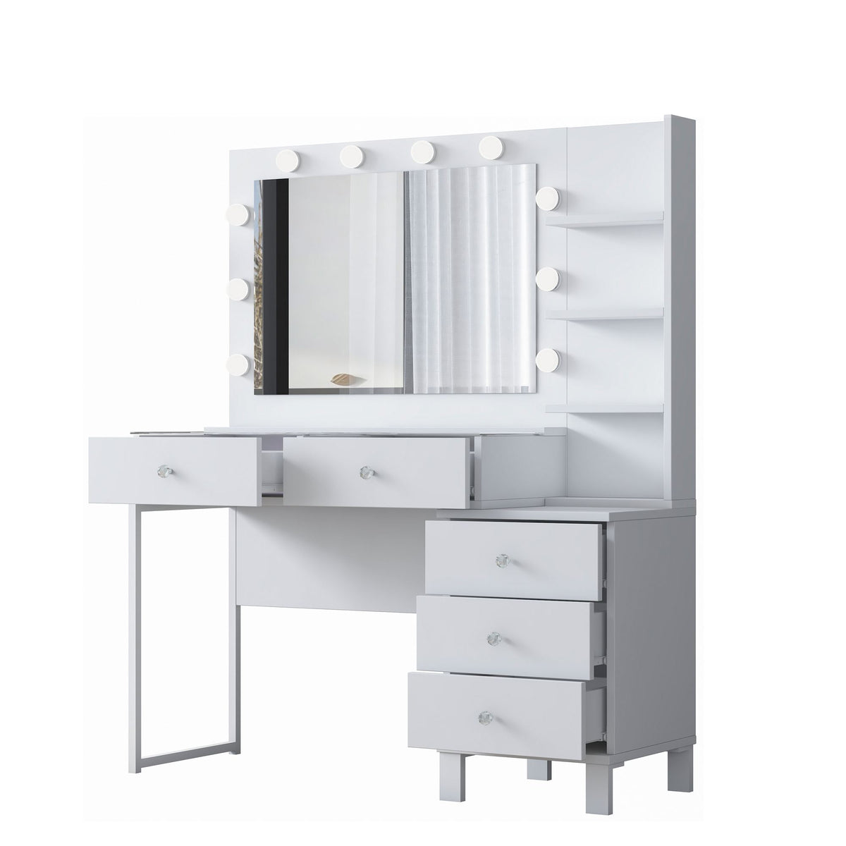 Τουαλέτα Kastanea Λευκό 120x40x141.8 εκ. Μελαμίνης - Pakobazaar