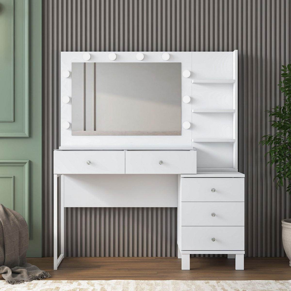 Τουαλέτα Kastanea Λευκό 120x40x141.8 εκ. Μελαμίνης - Pakobazaar