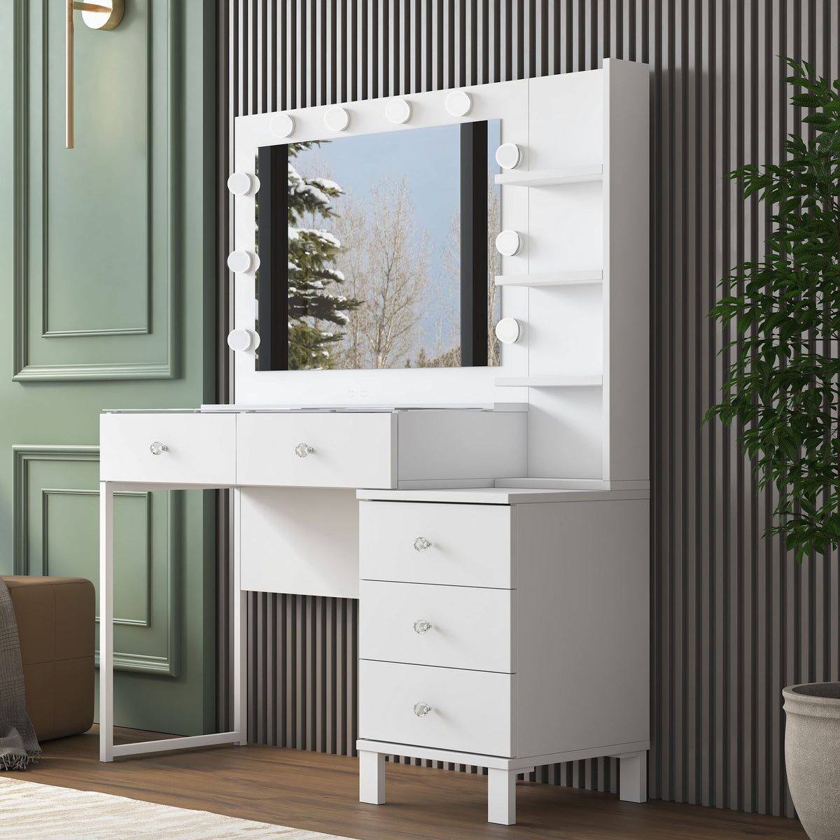 Τουαλέτα Kastanea Λευκό 120x40x141.8 εκ. Μελαμίνης - Pakobazaar