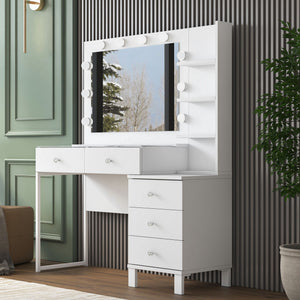 Τουαλέτα Kastanea Λευκό 120x40x141.8 εκ. Μελαμίνης - Pakobazaar
