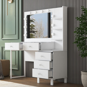 Τουαλέτα Kastanea Λευκό 120x40x141.8 εκ. Μελαμίνης - Pakobazaar