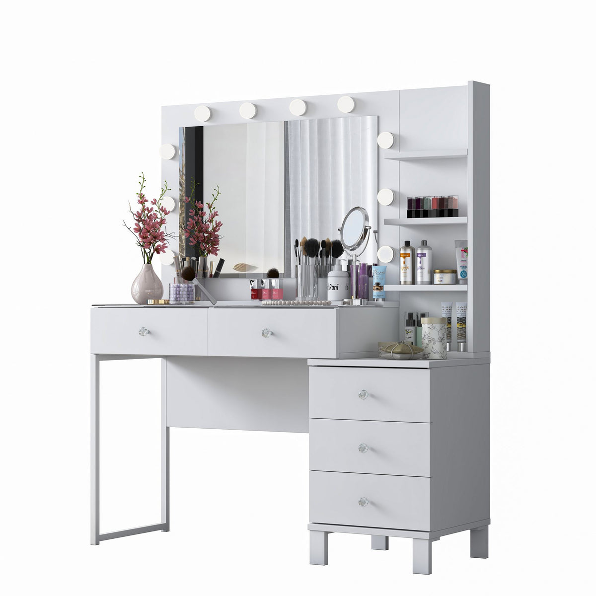 Τουαλέτα Kastanea Λευκό 120x40x141.8 εκ. Μελαμίνης - Pakobazaar