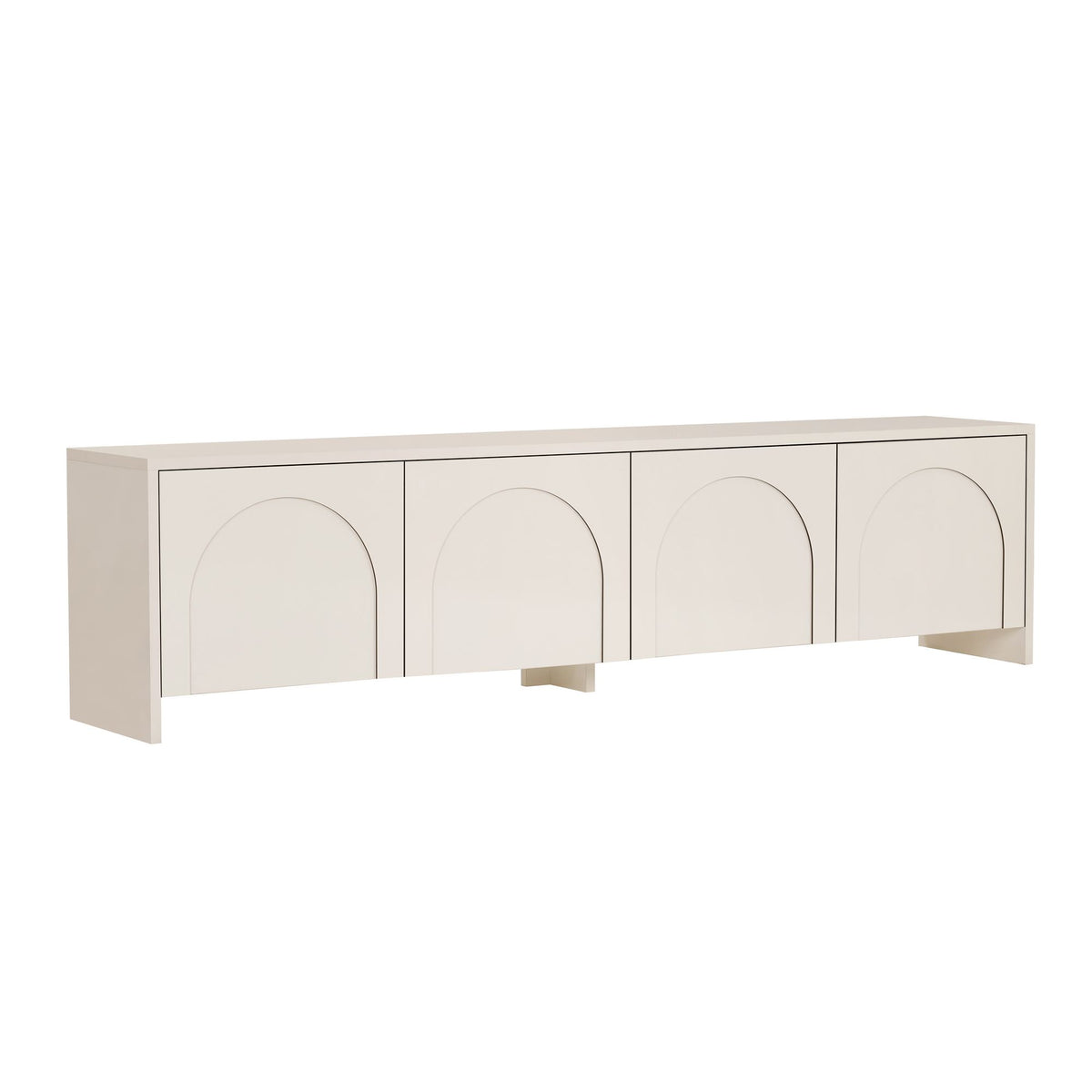 Έπιπλο Τηλεόρασης Sounio Κρεμ 180x32x45 εκ. Μελαμίνης - Pakobazaar