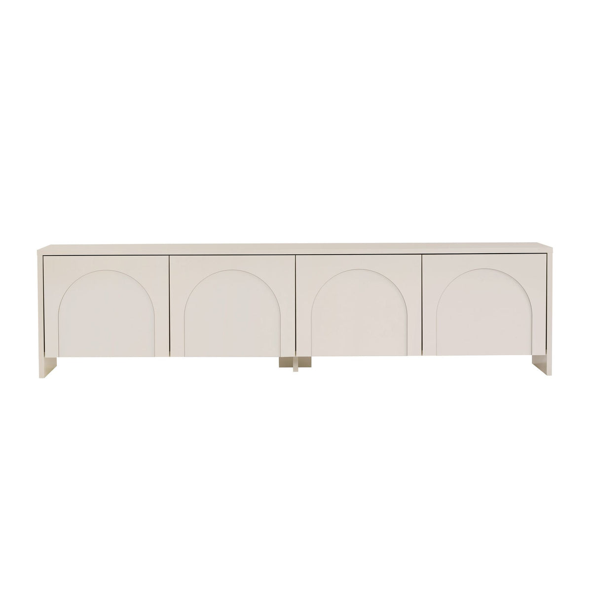 Έπιπλο Τηλεόρασης Sounio Κρεμ 180x32x45 εκ. Μελαμίνης - Pakobazaar