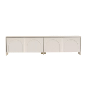 Έπιπλο Τηλεόρασης Sounio Κρεμ 180x32x45 εκ. Μελαμίνης - Pakobazaar