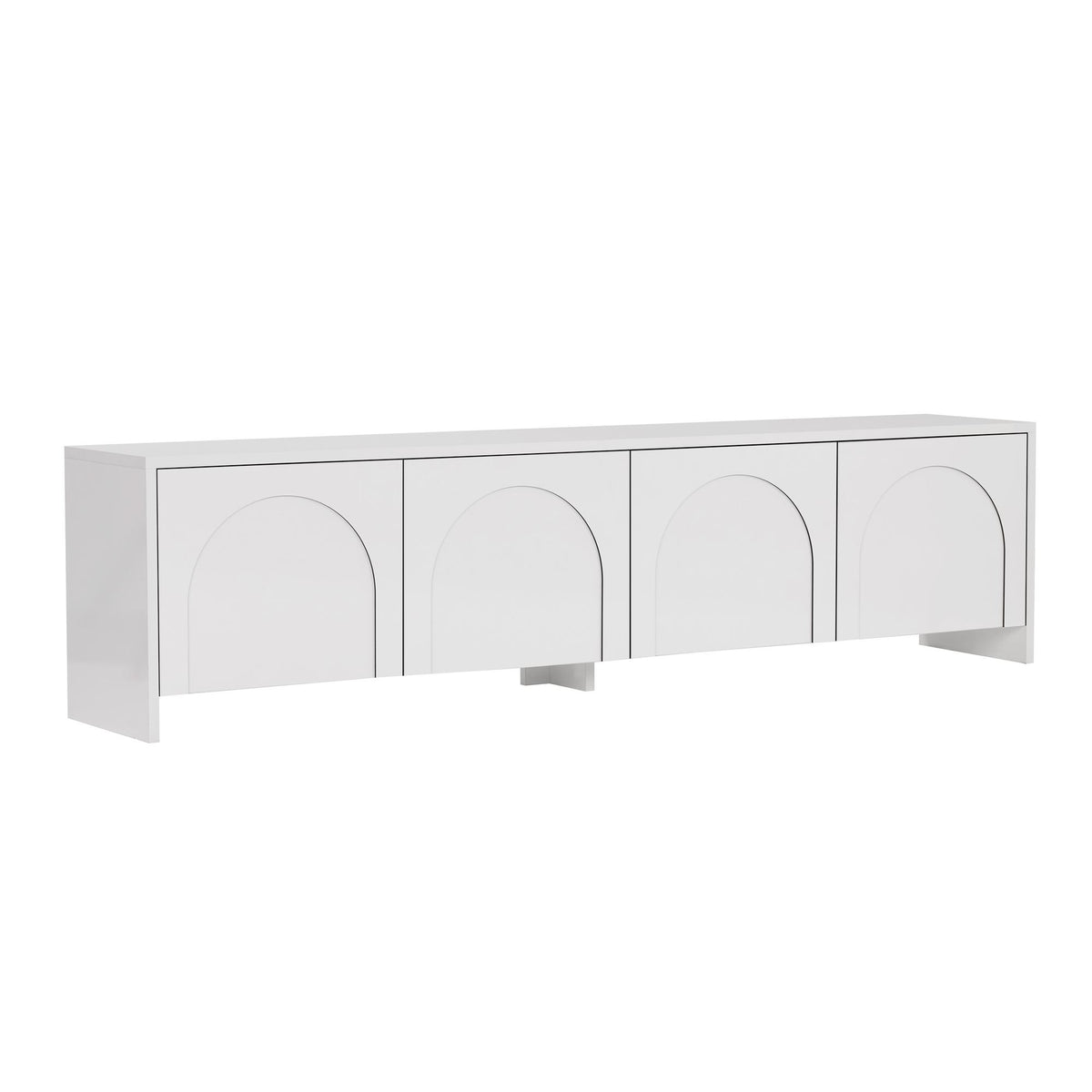 Έπιπλο Τηλεόρασης Sounio Λευκό 180x32x45 εκ. Μελαμίνης