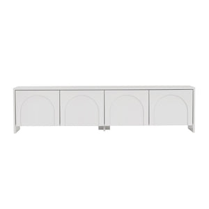 Έπιπλο Τηλεόρασης Sounio Λευκό 180x32x45 εκ. Μελαμίνης