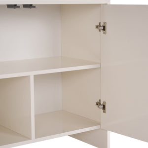 Κονσόλα Nemea Κρεμ 180x45x80 εκ. Μελαμίνης