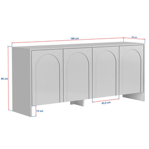 Κονσόλα Nemea Κρεμ 180x45x80 εκ. Μελαμίνης