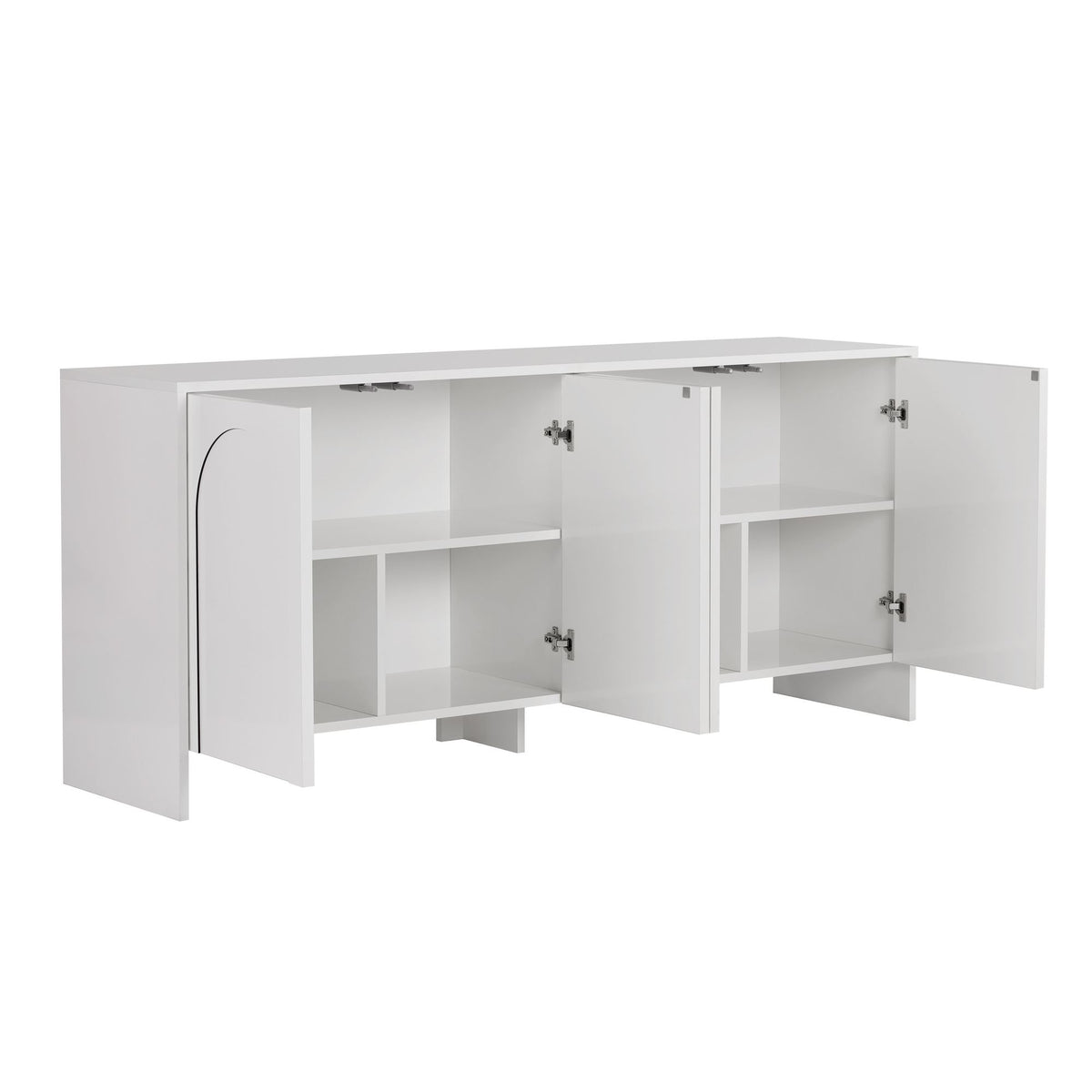 Κονσόλα Nemea Λευκό 180x45x80 εκ. Μελαμίνης - Pakobazaar