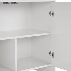 Κονσόλα Nemea Λευκό 180x45x80 εκ. Μελαμίνης - Pakobazaar