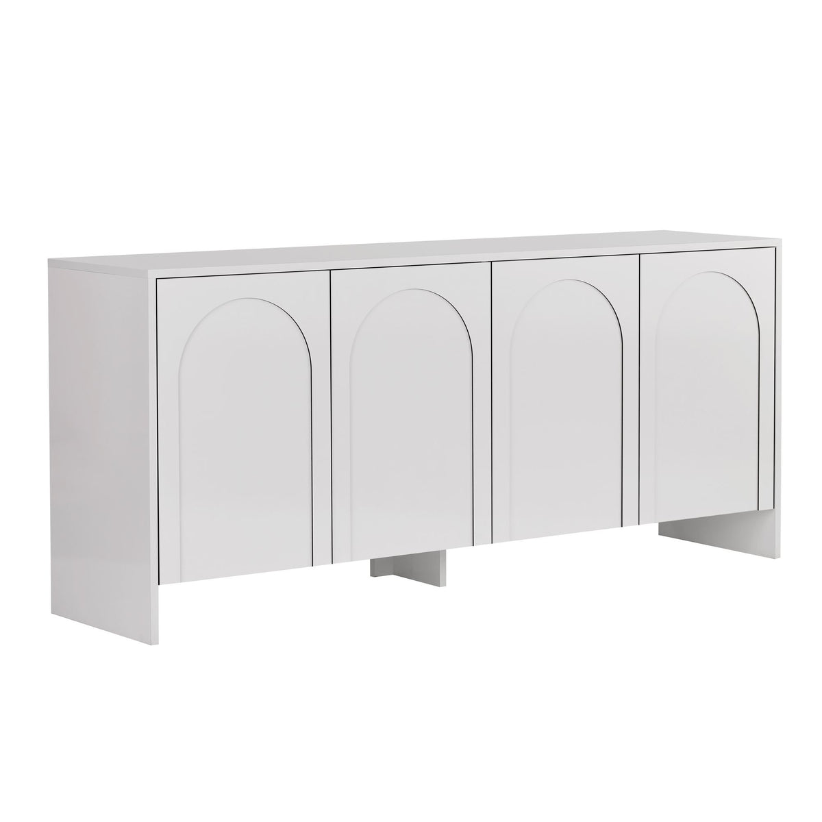 Κονσόλα Nemea Λευκό 180x45x80 εκ. Μελαμίνης - Pakobazaar