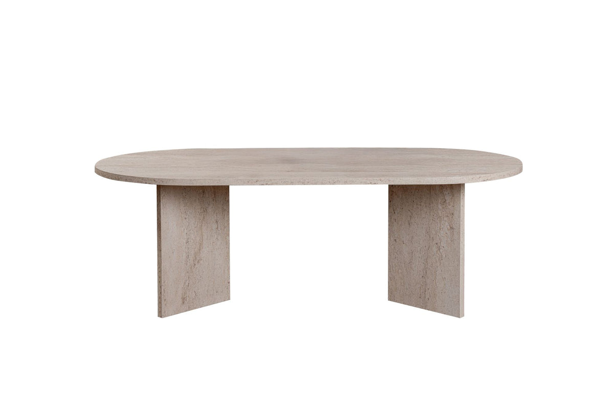 Τραπεζάκι Σαλονιού Glossa Travertine 119x60x40 εκ. Μελαμίνης