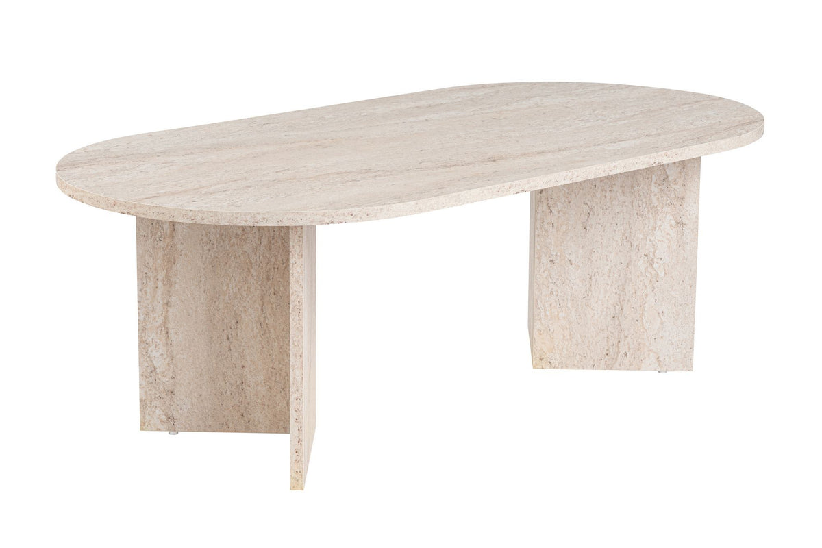 Τραπεζάκι Σαλονιού Glossa Travertine 119x60x40 εκ. Μελαμίνης
