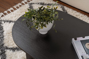 Τραπεζάκι Σαλονιού Glossa Μαύρο Ξύλο 119x60x40 εκ. Μελαμίνης