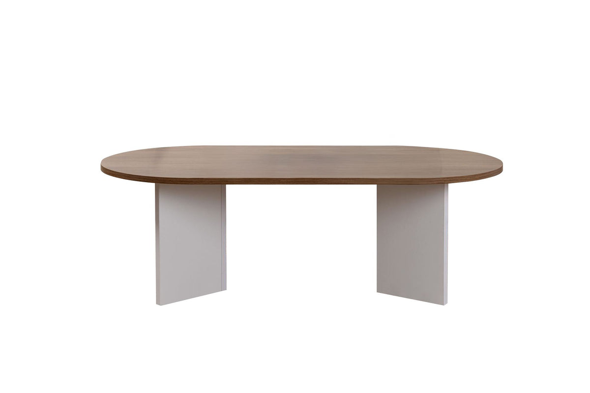 Τραπεζάκι Σαλονιού Glossa Καρυδί Venezia - Λευκό 119x60x40 εκ. Μελαμίνης