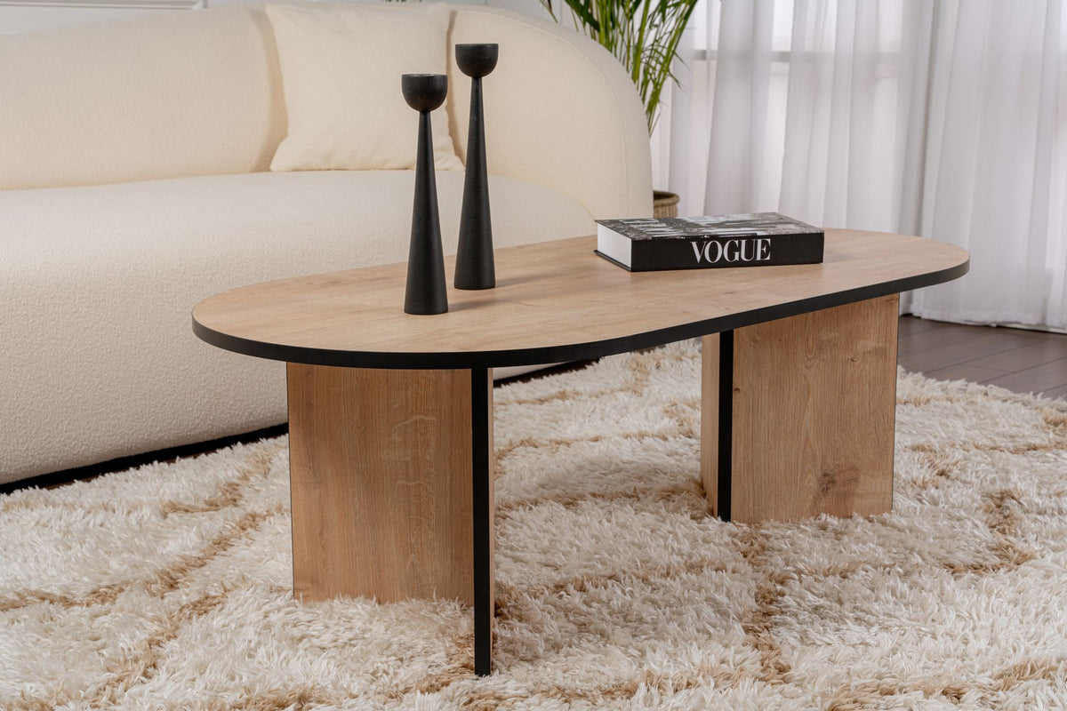 Τραπεζάκι Σαλονιού Glossa Δρυς Sapphire - Μαύρο 119x60x40 εκ. Μελαμίνης