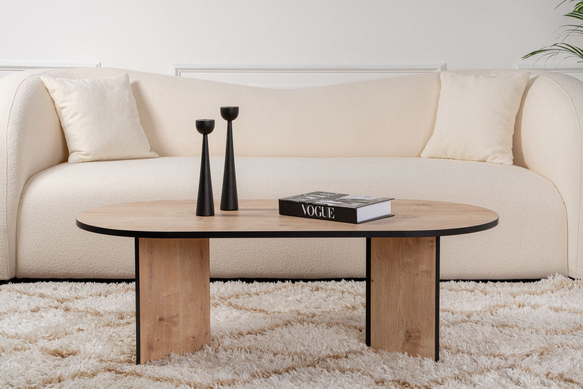 Τραπεζάκι Σαλονιού Glossa Δρυς Sapphire - Μαύρο 119x60x40 εκ. Μελαμίνης