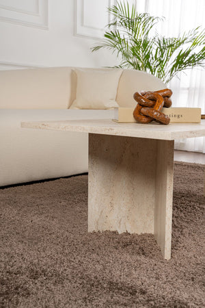 Τραπεζάκι Σαλονιού Elaia Travertine 119x60x40 εκ. Μελαμίνης