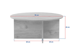Τραπεζάκι Σαλονιού Selini Ατλαντικό Πεύκο 90x90x40 εκ. Μελαμίνης