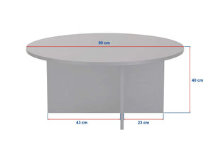 Τραπεζάκι Σαλονιού Selini Μαύρο Ξύλο 90x90x40 εκ. Μελαμίνης