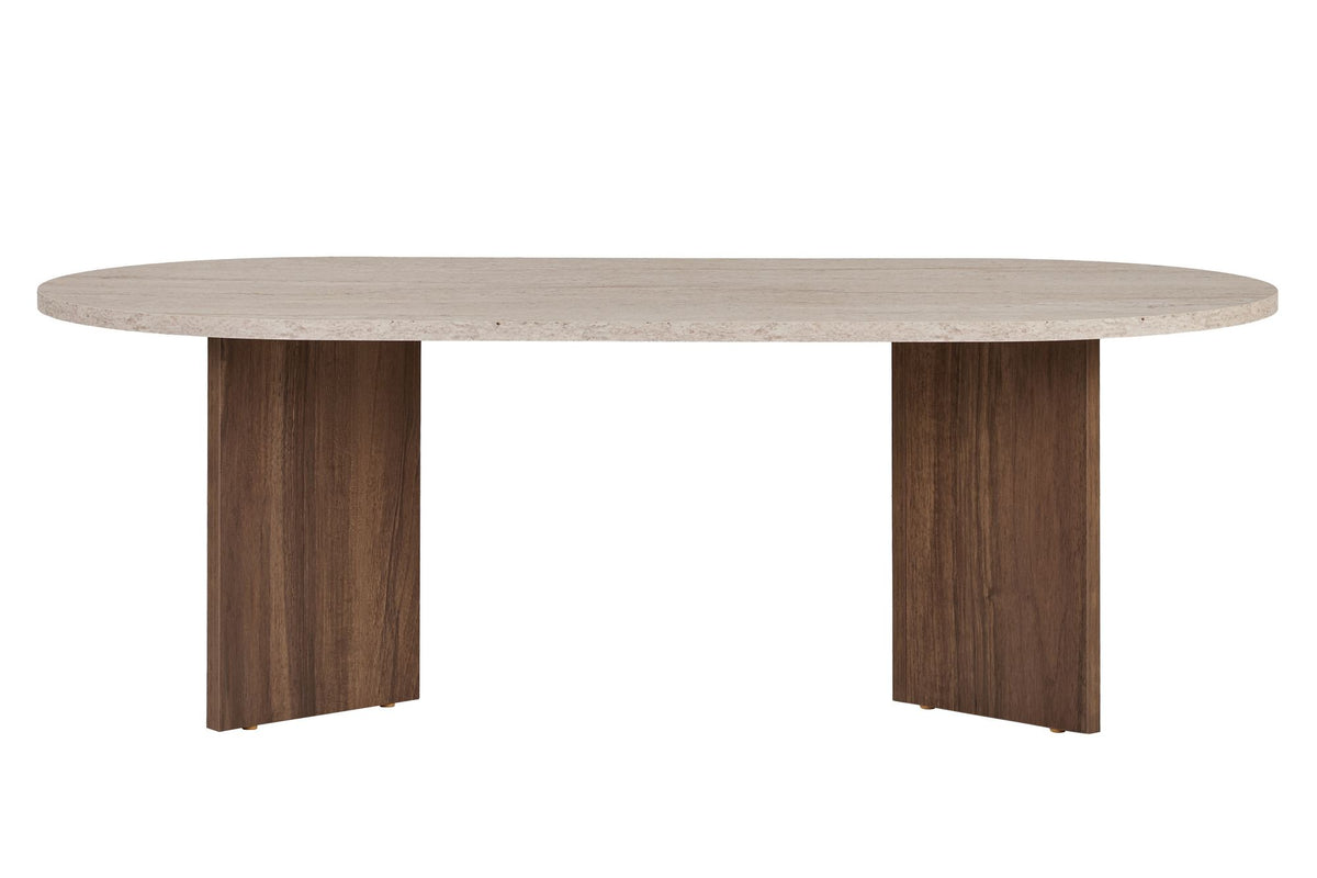 Τραπεζάκι Σαλονιού Glossa Travertine - Καρυδί 119x60x40 εκ. Μελαμίνης