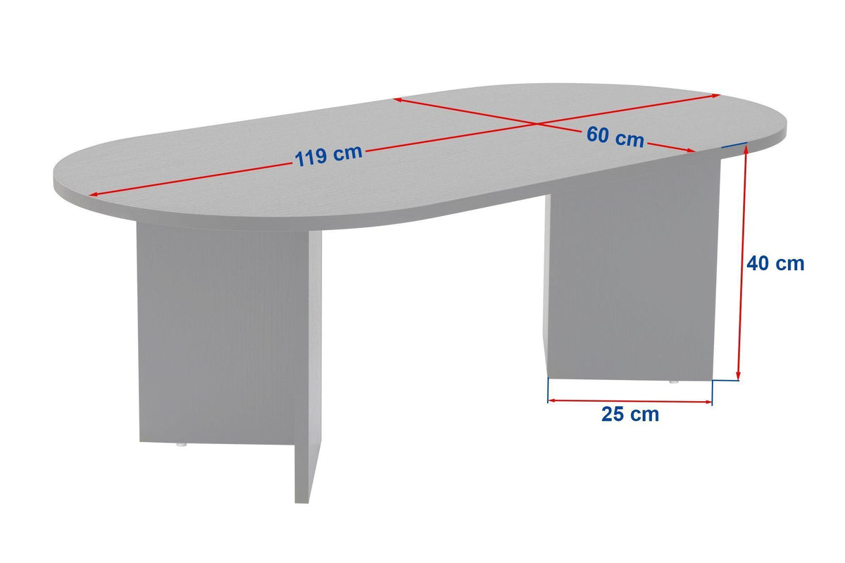 Τραπεζάκι Σαλονιού Glossa Travertine - Καρυδί 119x60x40 εκ. Μελαμίνης