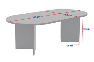 Τραπεζάκι Σαλονιού Glossa Travertine - Καρυδί 119x60x40 εκ. Μελαμίνης