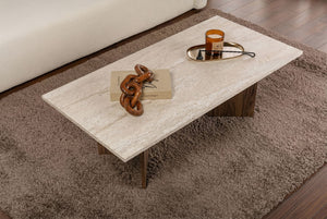 Τραπεζάκι Σαλονιού Elaia Travertine - Καρυδί Venezia 119x60x40 εκ. Μελαμίνης