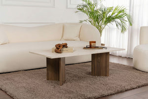 Τραπεζάκι Σαλονιού Elaia Travertine - Καρυδί Venezia 119x60x40 εκ. Μελαμίνης