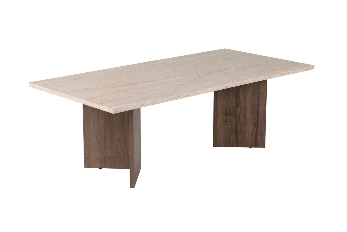 Τραπεζάκι Σαλονιού Elaia Travertine - Καρυδί Venezia 119x60x40 εκ. Μελαμίνης