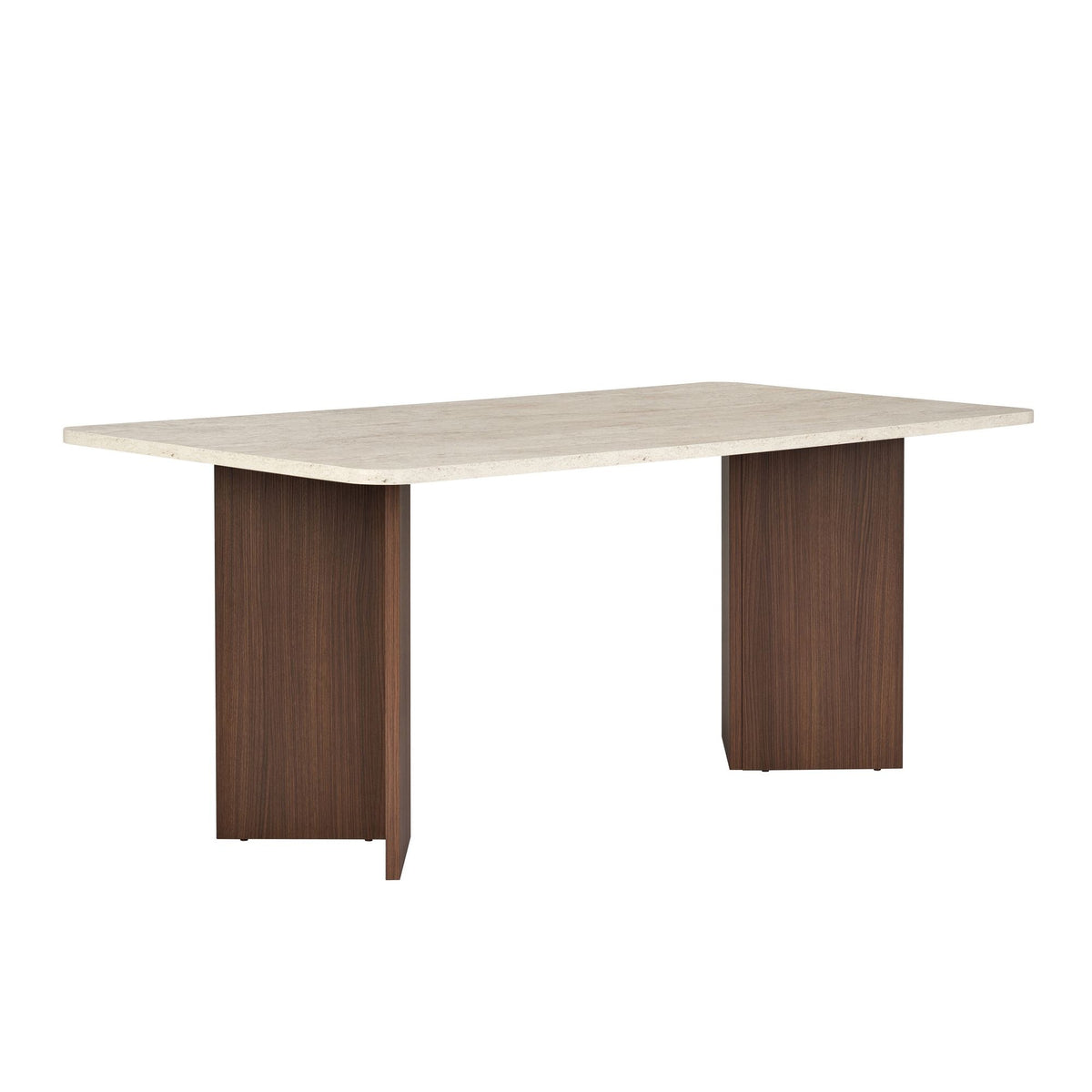 Τραπέζι Τραπεζαρίας Chalki Travertine - Καρυδί Milano 180x90x75 εκ. Μελαμίνης
