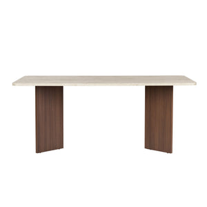 Τραπέζι Τραπεζαρίας Chalki Travertine - Καρυδί Milano 180x90x75 εκ. Μελαμίνης