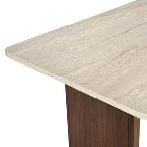 Τραπέζι Τραπεζαρίας Chalki Travertine - Καρυδί Milano 180x90x75 εκ. Μελαμίνης