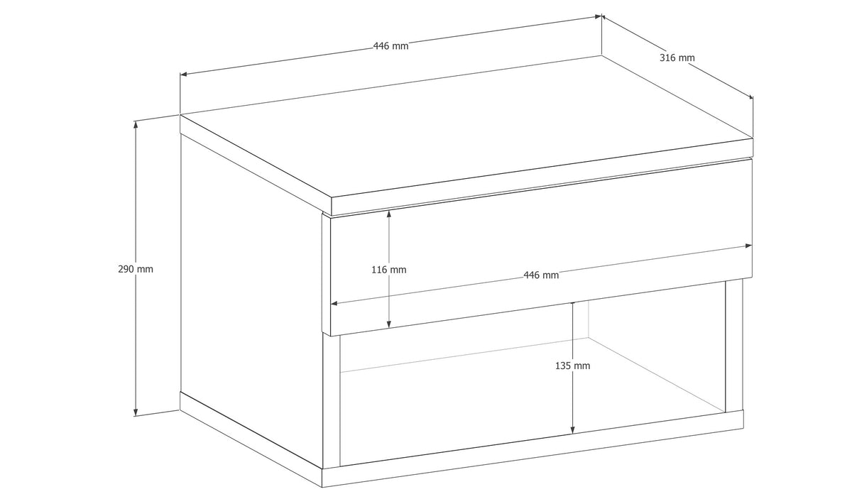 Κομοδίνο Elatou Καρυδί 44.6x31.6x29 εκ. Μελαμίνης