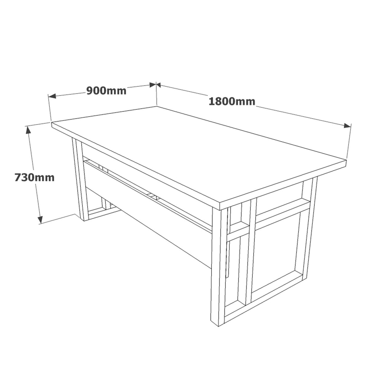 Γραφείο Mantineia Καρυδί 180x90x73 εκ. Μελαμίνης