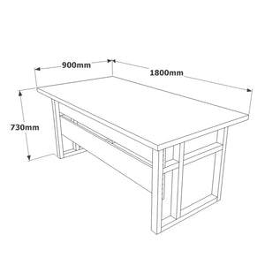 Γραφείο Mantineia Καρυδί 180x90x73 εκ. Μελαμίνης