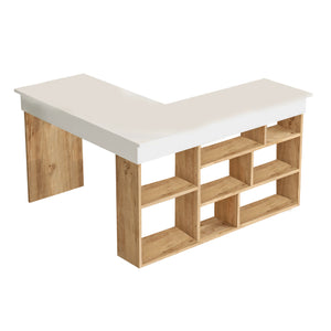Γραφείο Krini Ατλαντικό Πεύκο - Λευκό 129x120x72 εκ. Μελαμίνης