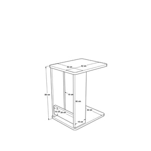Βοηθητικό Τραπεζάκι Magoulas Δρυς - Ανθρακί 32x55x42 εκ. Μελαμίνης - Pakobazaar